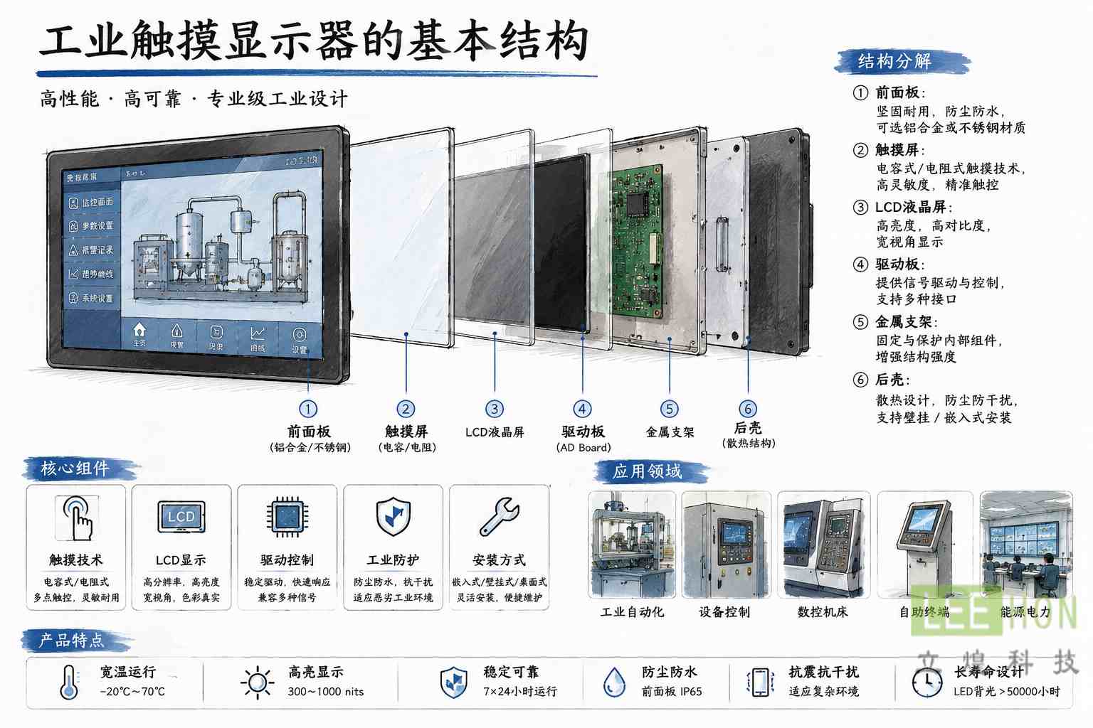 LCD工业液晶屏在工业触